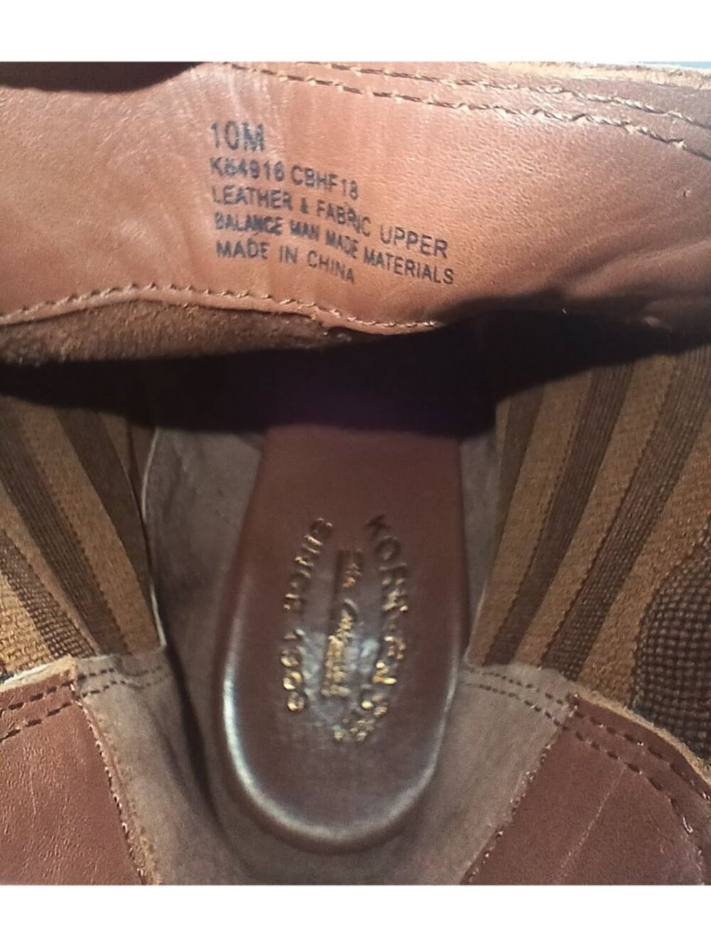 Kork Ease Albin Pull On Chelsea Ankle Boots Size 10 Brown Leather Block Heels - Picture 6 of 13